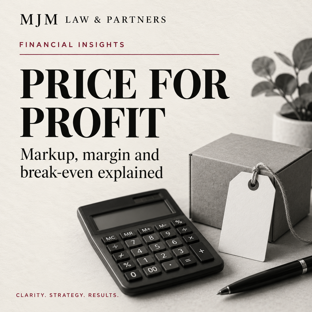 Price for Profit: Markup, Margin, and Break-Even Explained